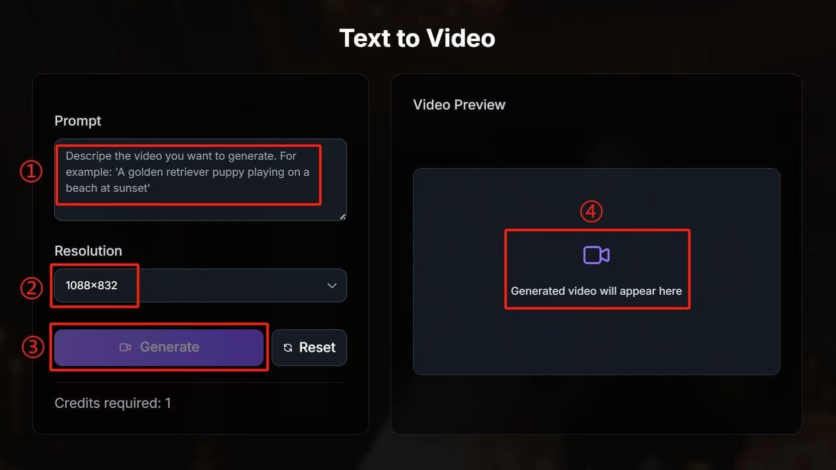 Text to video process illustration Text to video process illustration